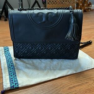 Tory Burch Fleming Purse - Matte Black